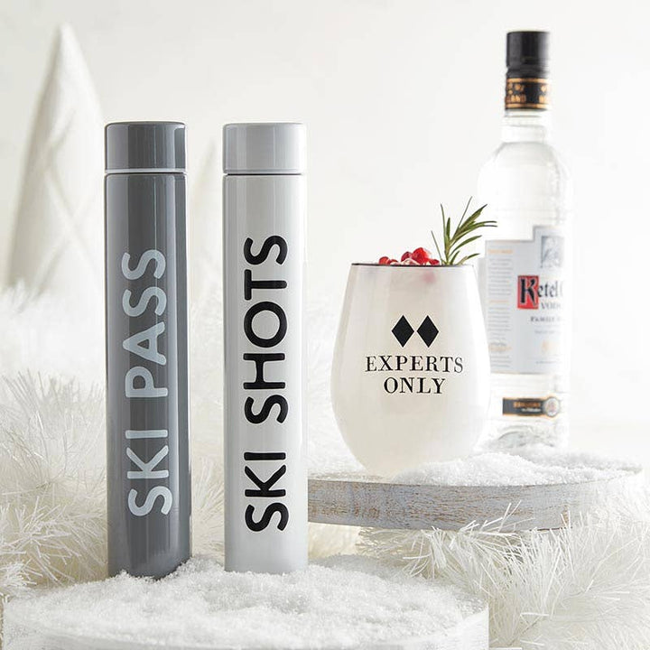 Face To Face Stainless Steel Flask - Ski Shots Santa Barbara Design Studio by Creative Brands Face To Face Stainless Steel Flask - Ski Shots Bonjour Fete - Party Supplies