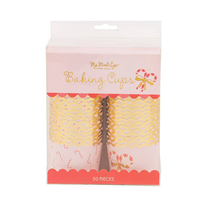 PLCC1924 - Foiled Pink Candy Cane Baking Cup 5 oz My Mind’s Eye PLCC1924 - Foiled Pink Candy Cane Baking Cup 5 oz Bonjour Fete - Party Supplies