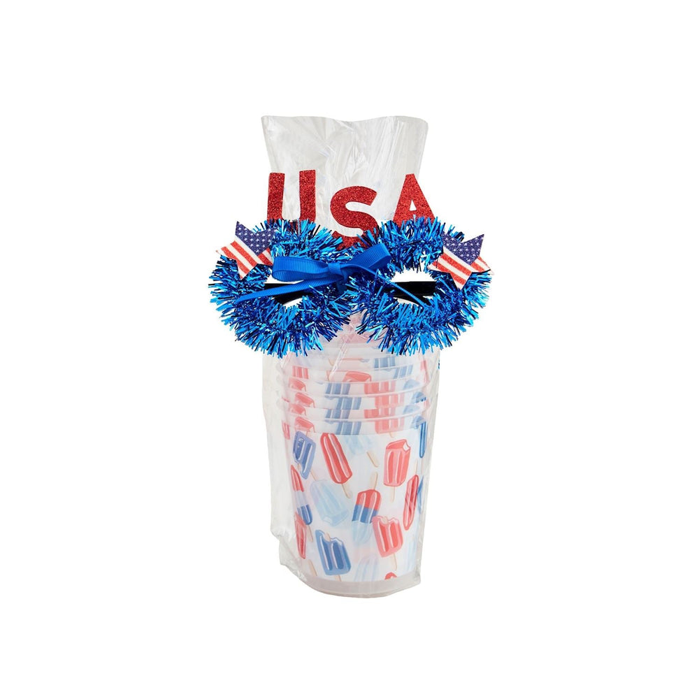 4TH OF JULY PARTY CUP SET Mud Pie 4th of July ROCKET POPS 4TH OF JULY PARTY CUP SET Bonjour Fete - Party Supplies