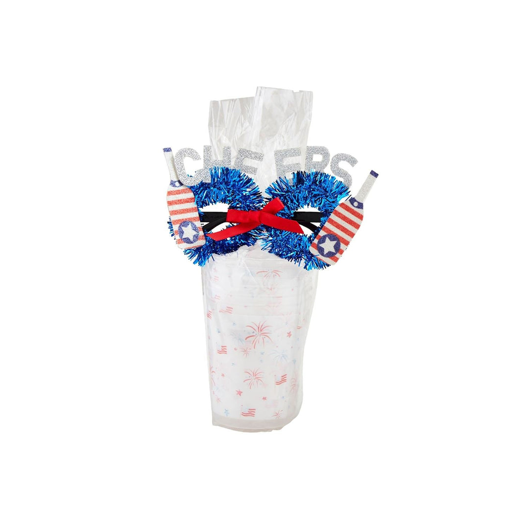 4TH OF JULY PARTY CUP SET Mud Pie 4th of July FIREWORKS 4TH OF JULY PARTY CUP SET Bonjour Fete - Party Supplies