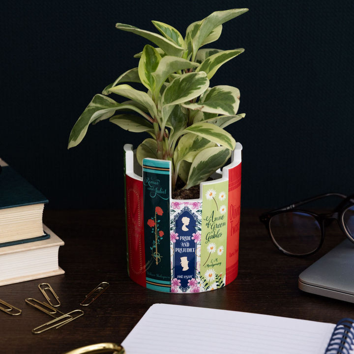 Ceramic Desk Pot, Stack of Classics Steel Mill Gifts Desk pot Ceramic Desk Pot, Stack of Classics Bonjour Fete - Party Supplies
