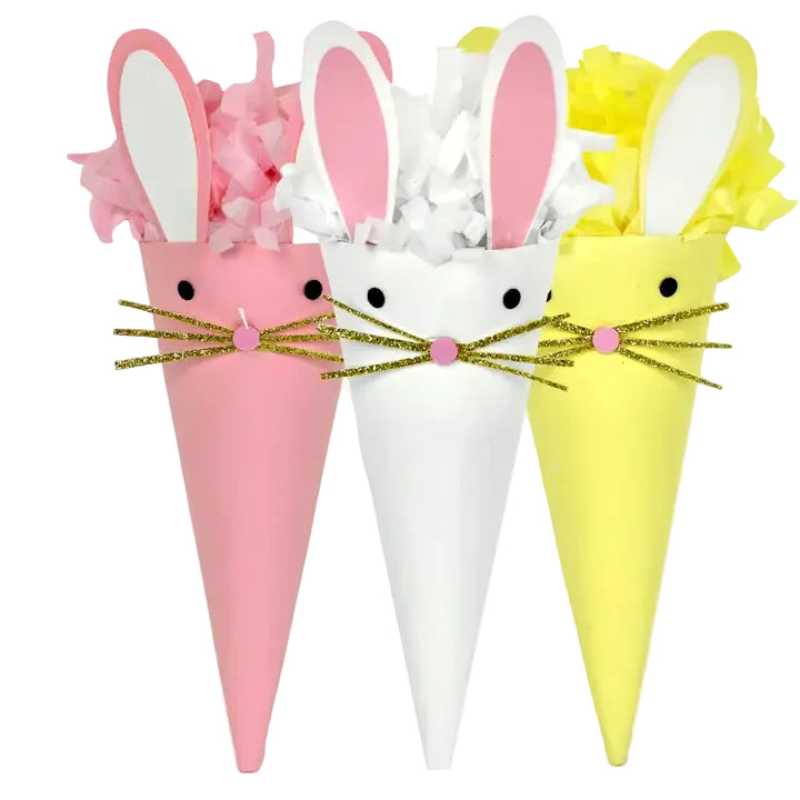 EASTER BUNNY MINI SURPRISE CONE TOPS Malibu Easter Gifts & Basket Fillers EASTER BUNNY MINI SURPRISE CONE Bonjour Fete - Party Supplies