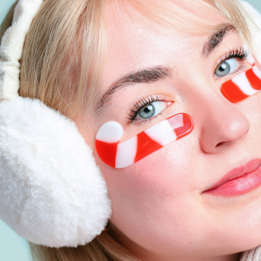 Christmas Holiday Candy Cane Cutie Depuffing Undereye Masks My Spa Life Christmas Holiday Candy Cane Cutie Depuffing Undereye Masks Bonjour Fete - Party Supplies