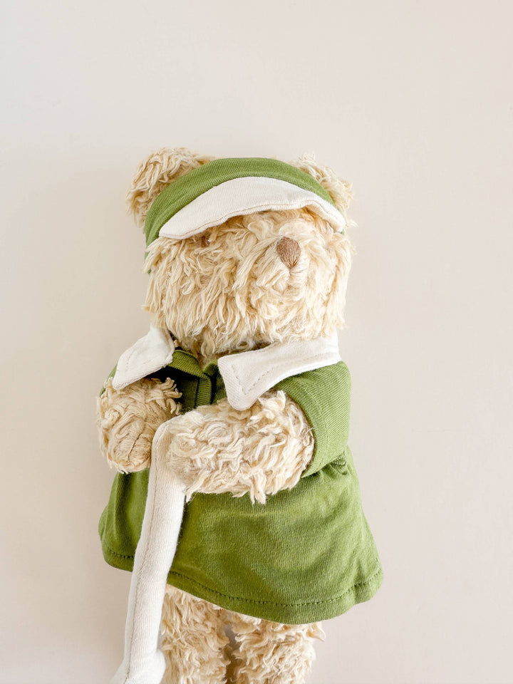 Plush Golf Bear Doll Stuffed Toy Baby Kids Organic Teddy The Blueberry Hill Plush Golf Bear Doll Stuffed Toy Baby Kids Organic Teddy Bonjour Fete - Party Supplies