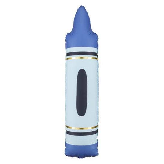 Blue Crayon Foil Balloon