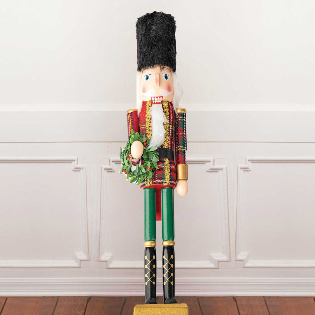 Plaid 4ft Nutcracker 8 Oak Lane Plaid 4ft Nutcracker Bonjour Fete - Party Supplies