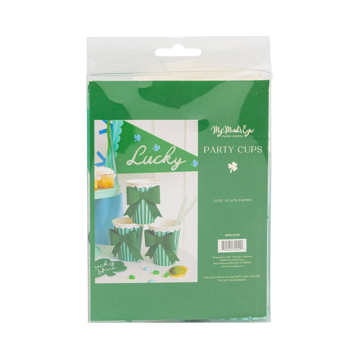SPD1210 - Green and Mint Bow Cup My Mind’s Eye SPD1210 - Green and Mint Bow Cup Bonjour Fete - Party Supplies