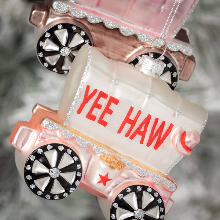Pink Wagon Train Ornaments Sullivans Home Decor Pink Wagon Train Ornaments Bonjour Fete - Party Supplies