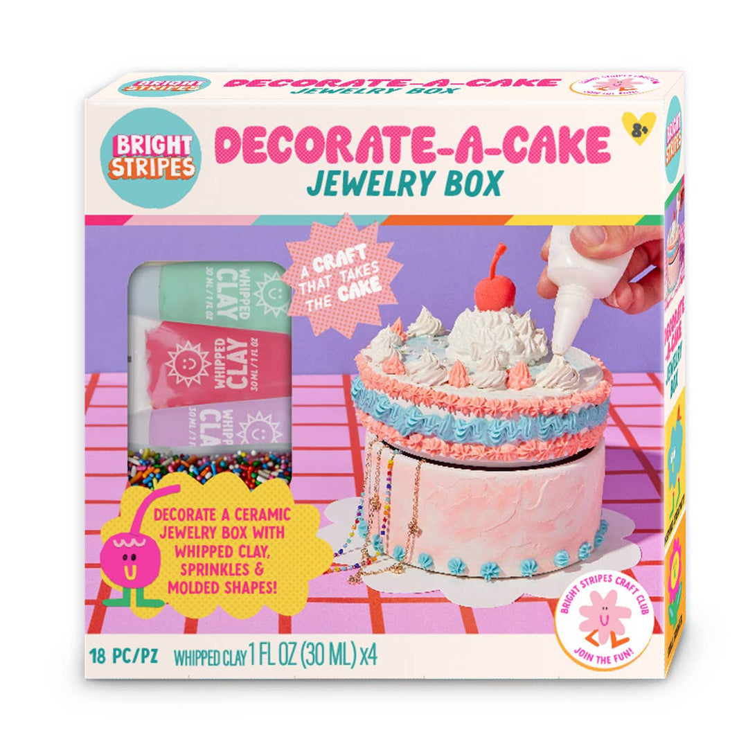 Decorate-a-Cake Jewerly Box Bright Stripes Bonjour Fete - Party Supplies