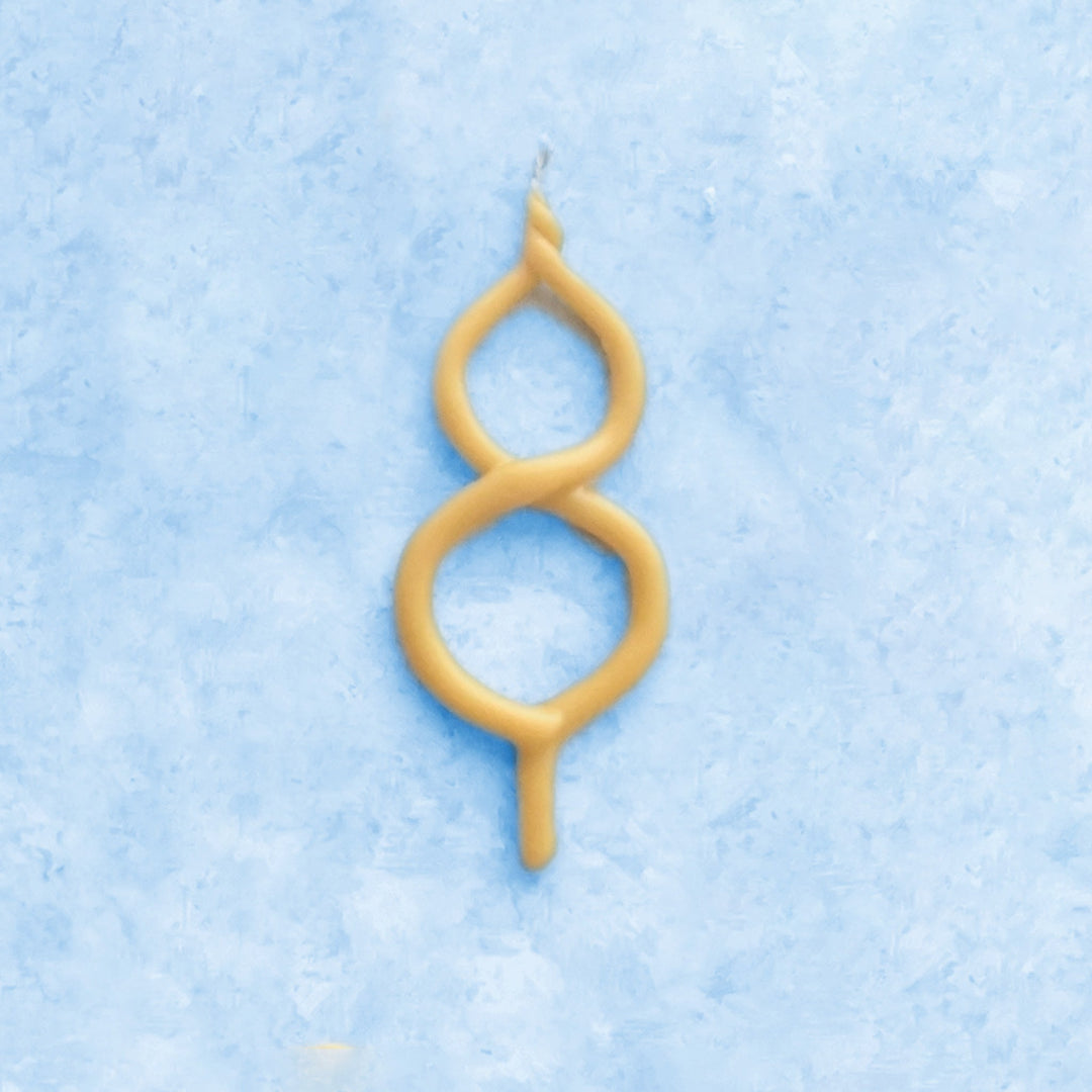 8th Birthday Beeswax Number Candle