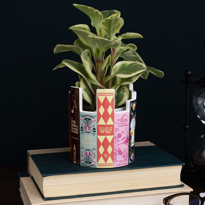 Ceramic Desk Pot, Stack of Classics Steel Mill Gifts Desk pot Ceramic Desk Pot, Stack of Classics Bonjour Fete - Party Supplies