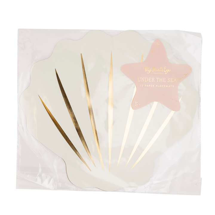 Seashell Paper Placemats Bonjour Fete Party Supplies Under The Sea