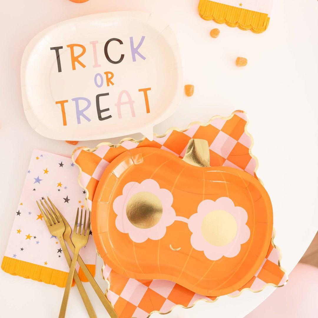 GVP1240 - Groovy Pumpkin Shaped Paper Plate My Mind’s Eye GVP1240 - Groovy Pumpkin Shaped Paper Plate Bonjour Fete - Party Supplies