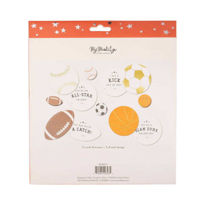 PLKC71 - Sports Valentines Cards My Mind’s Eye PLKC71 - Sports Valentines Cards Bonjour Fete - Party Supplies