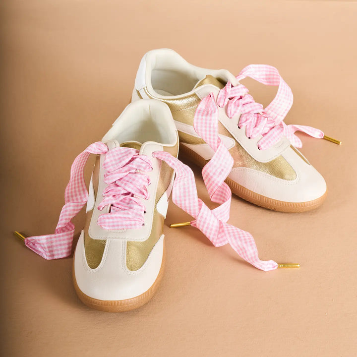 GINGHAM RIBBON SHOELACES The Darling Effect Kid's Accessories & Costumes GINGHAM RIBBON SHOELACES Bonjour Fete - Party Supplies