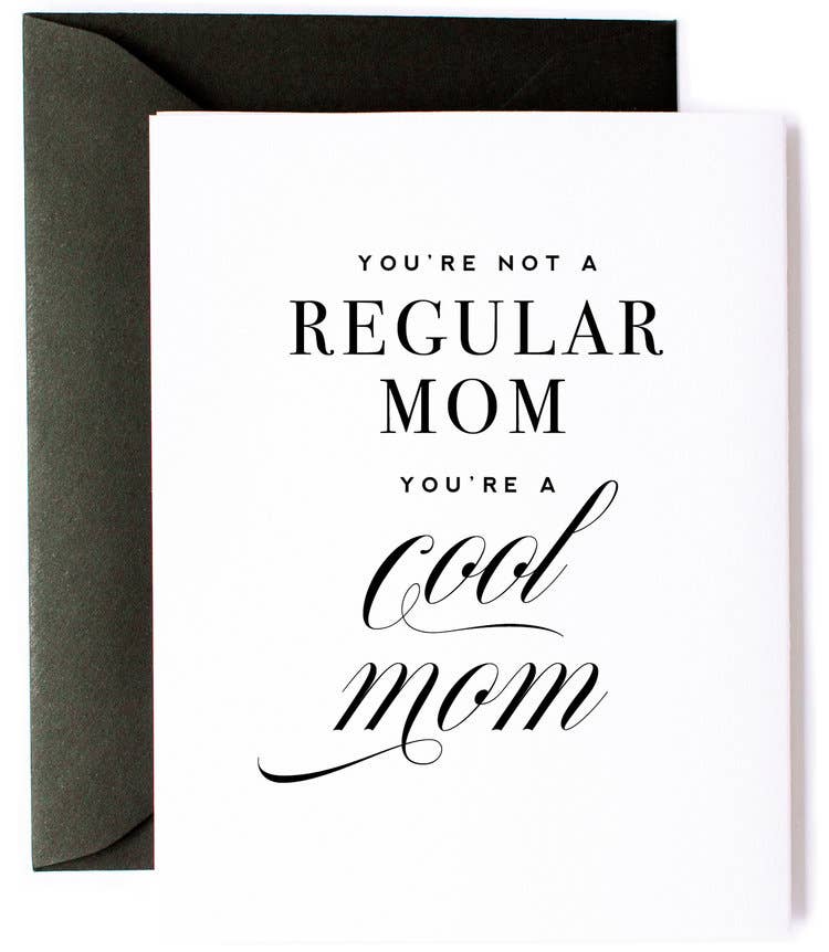 You're a Cool Mom Card - Funny Mothers Day Greeting Card Kitty Meow Boutique Bonjour Fete - Party Supplies