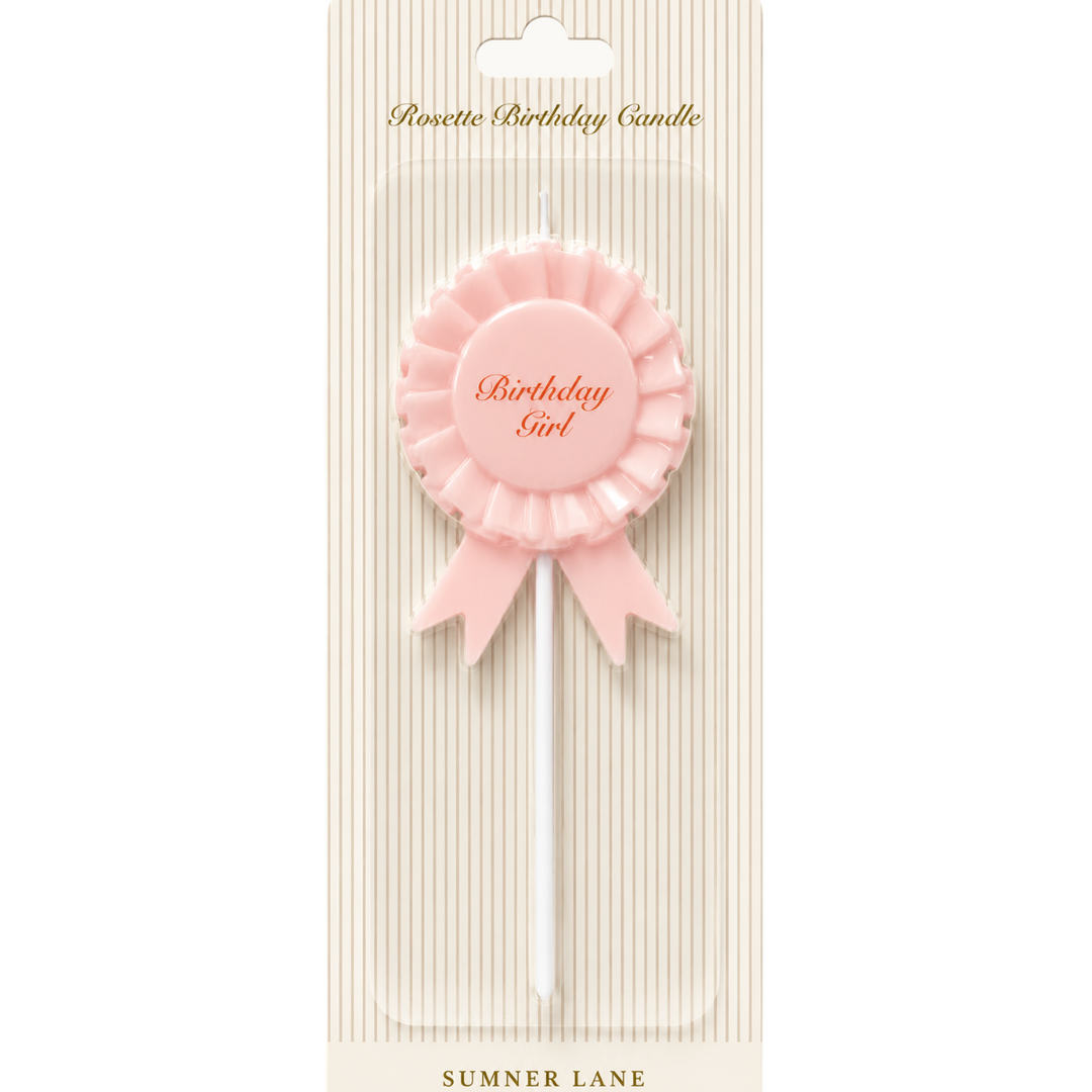 Birthday Girl Rosette Candle