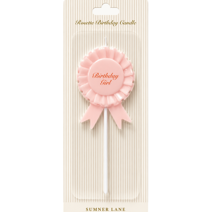 Birthday Girl Rosette Candle