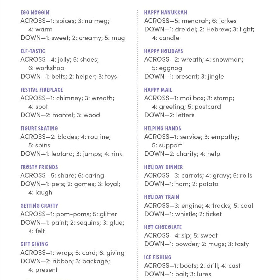 KindKids Crosswords Let It Snow Better Day Books KindKids Crosswords Let It Snow Bonjour Fete - Party Supplies