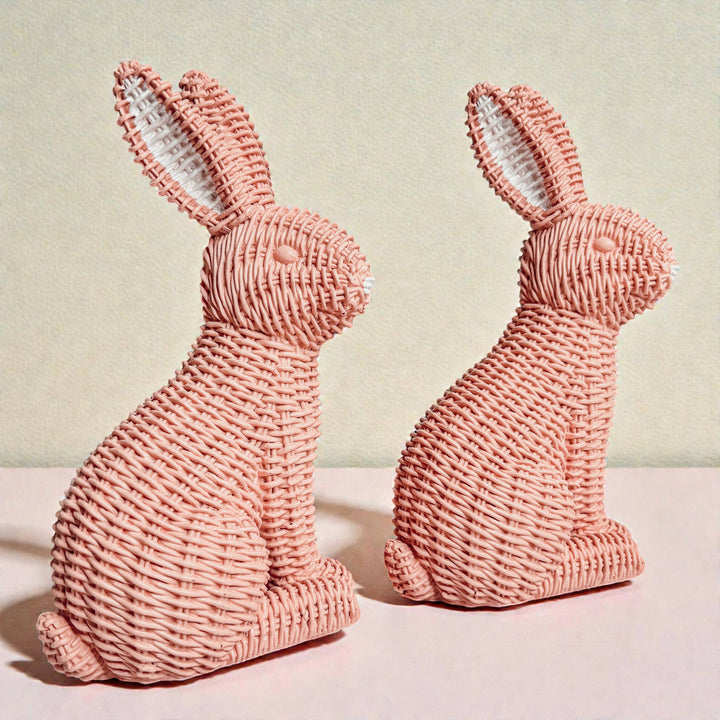 PINK RATTAN DESIGN BUNNY Gia Roma PINK RATTAN DESIGN BUNNY Bonjour Fete - Party Supplies