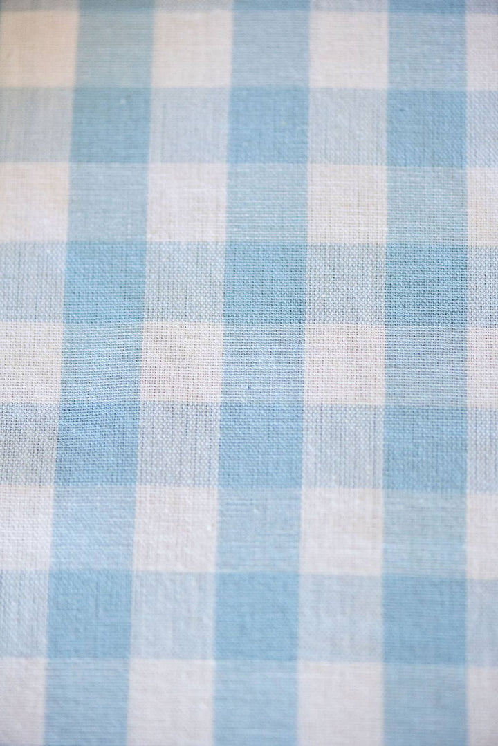 Blue Ruffled Gingham Tablecloth: 60" x 90" Galley and Fen Blue Ruffled Gingham Tablecloth: 60" x 90" Bonjour Fete - Party Supplies