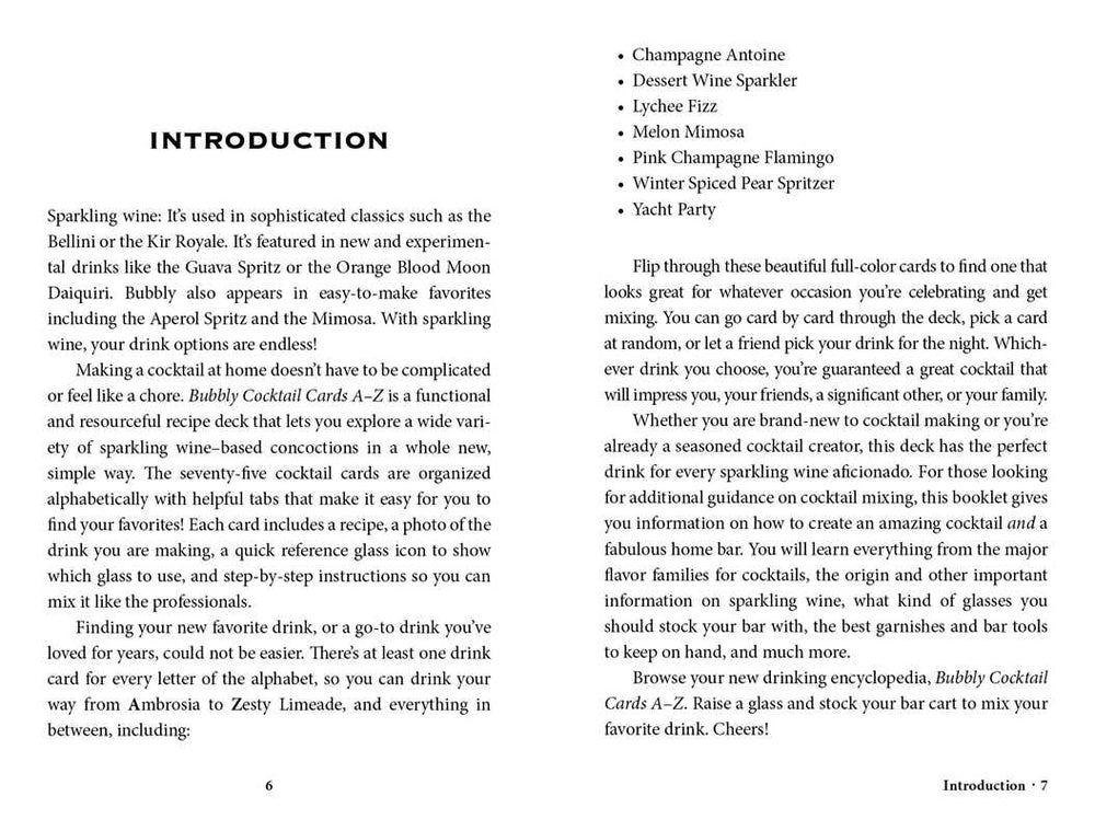 Bubbly Cocktail Cards A–Z by Adams Media: Flashcards; 80 pages / English Simon & Schuster Bubbly Cocktail Cards A–Z by Adams Media: Flashcards; 80 pages / English Bonjour Fete - Party Supplies