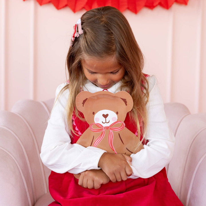 BER1240 - Occasions Beary Loved Teddy Bear Shaped Plate Set My Mind’s Eye BER1240 - Occasions Beary Loved Teddy Bear Shaped Plate Set Bonjour Fete - Party Supplies