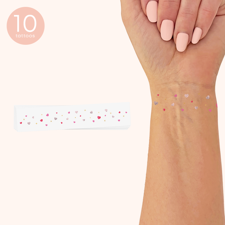 HEART FRECKLES Flash Tattoos HEART FRECKLES Bonjour Fete - Party Supplies