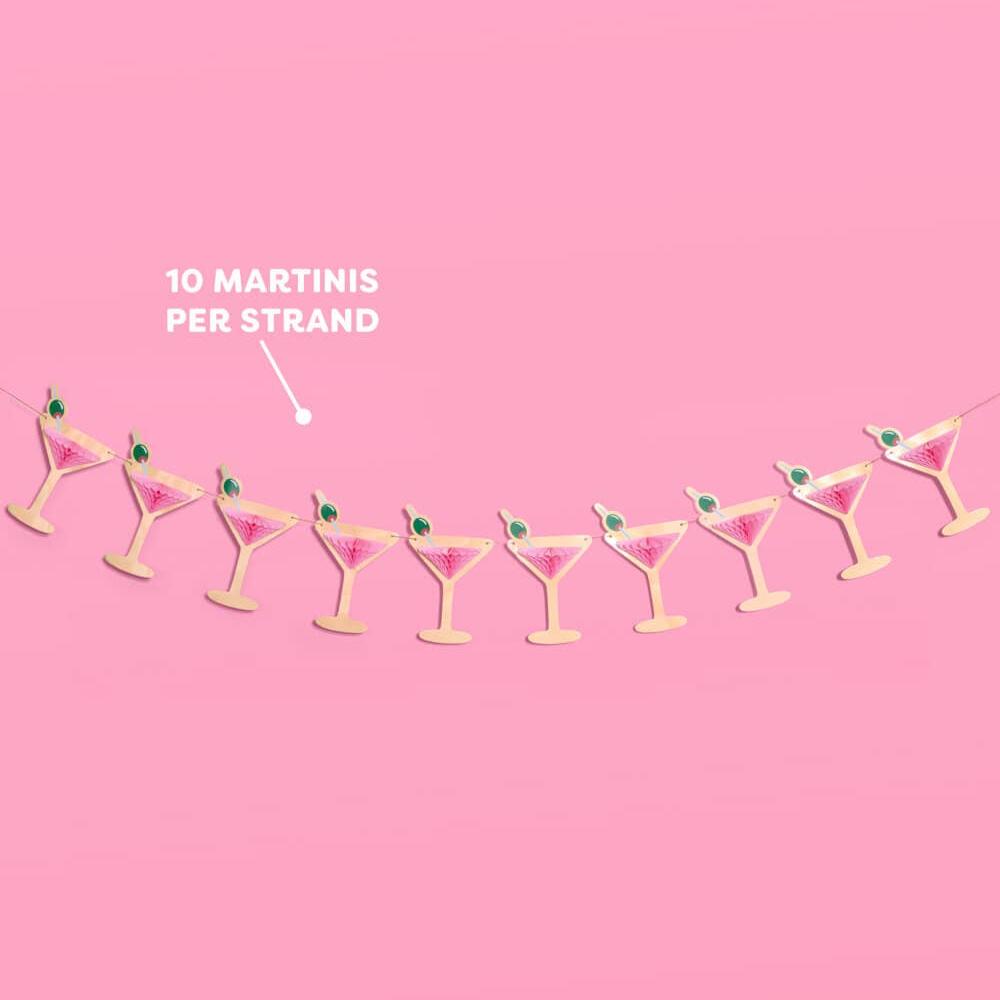 Martini Glass Honeycomb Banner Bonjour Fete Party Supplies Garlands & Banners