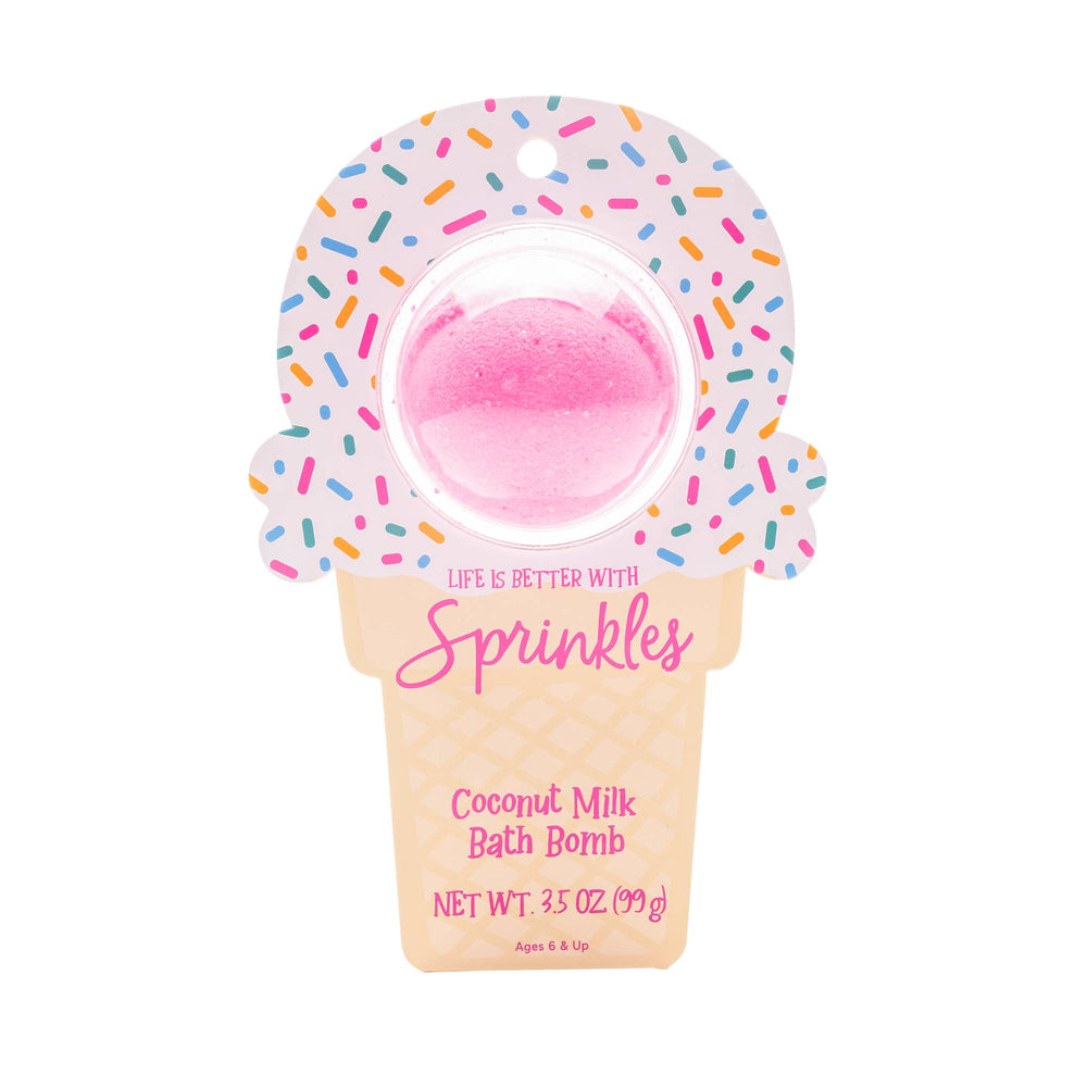 Life is Better with Sprinkles Ice Cream Clamshell Bath Bomb Cait + Co Life is Better with Sprinkles Ice Cream Clamshell Bath Bomb Bonjour Fete - Party Supplies