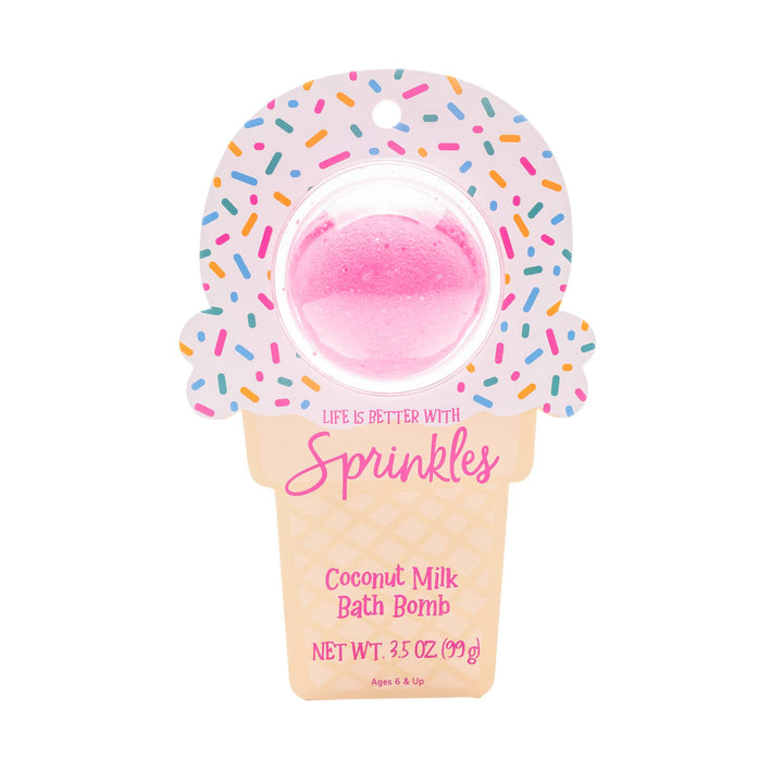Life is Better with Sprinkles Ice Cream Clamshell Bath Bomb Cait + Co Life is Better with Sprinkles Ice Cream Clamshell Bath Bomb Bonjour Fete - Party Supplies