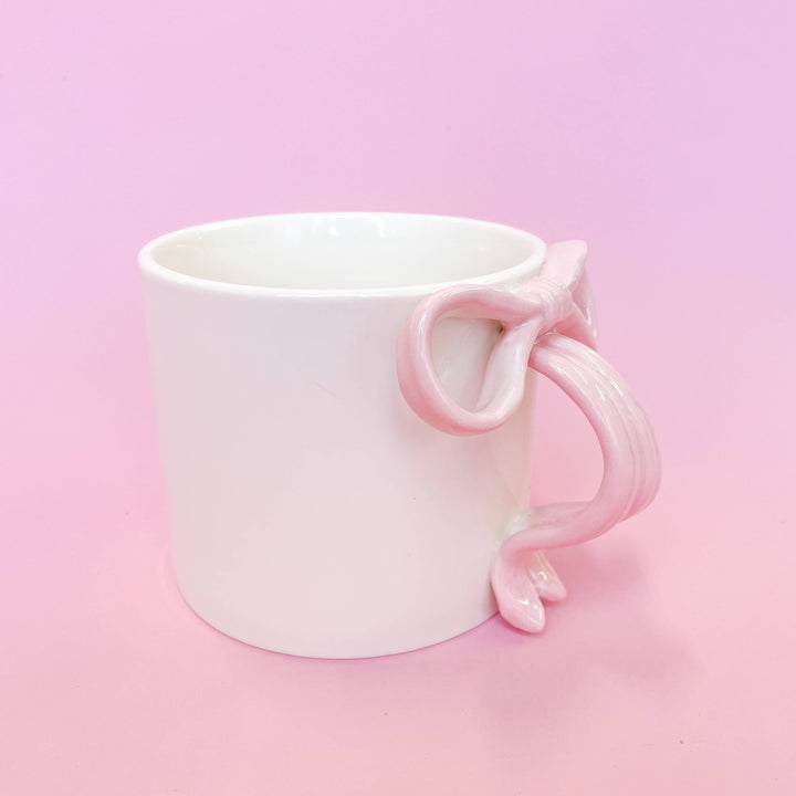 Pink Bow Ceramic Mug Bonjour Fete Party Supplies Drinkware & Bar