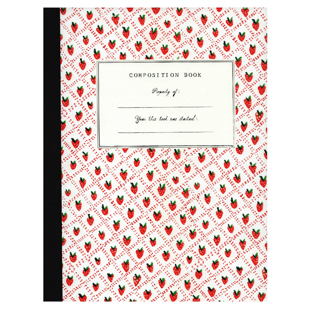 Strawberries Composition Book Mr. Boddington's Studio Strawberries Composition Book Bonjour Fete - Party Supplies
