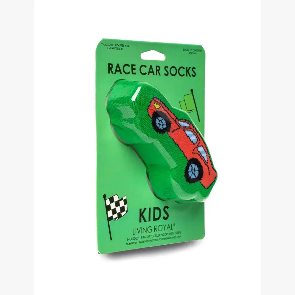 3D Packaged Crew Socks - Kids - Race Car - Green Living Royal 3D Packaged Crew Socks - Kids - Race Car - Green Bonjour Fete - Party Supplies