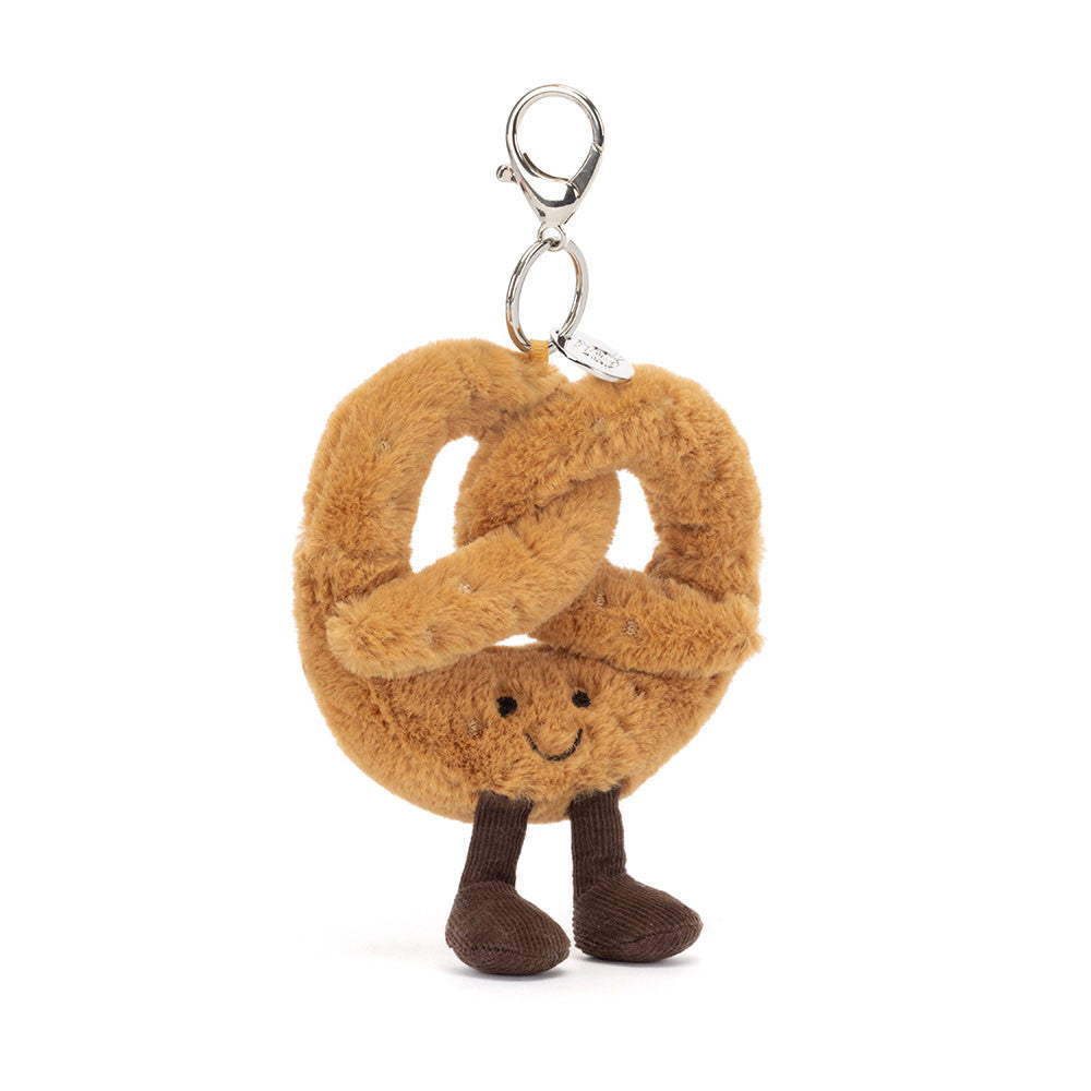 AMUSEABLES PRETZEL BAG CHARM BY JELLYCAT Jellycat Dolls & Stuffed Animals AMUSEABLES PRETZEL BAG CHARM BY JELLYCAT Bonjour Fete - Party Supplies