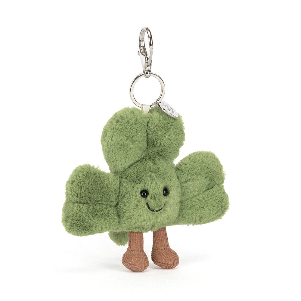 AMUSEABLES SIOFRA SHAMROCK BAG CHARM BY JELLYCAT Jellycat Dolls & Stuffed Animals AMUSEABLES SIOFRA SHAMROCK BAG CHARM BY JELLYCAT Bonjour Fete - Party Supplies
