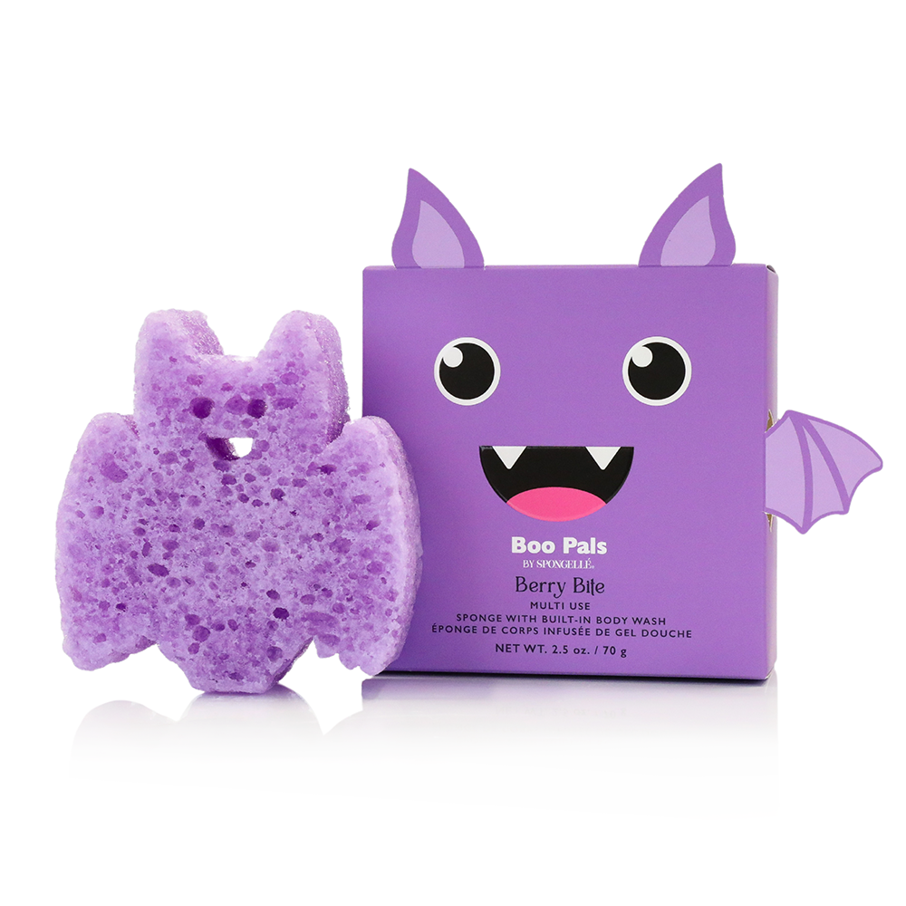 Berry Bite Bat | Boo Pals Buffer Spongellé Body Wash Infused Buffer Berry Bite Bat | Boo Pals Buffer Bonjour Fete - Party Supplies