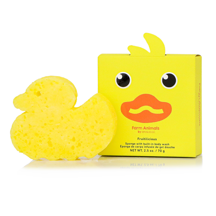 DUCK SHOWER BUFFER SPONGE Spongellé Body Wash Infused Buffer DUCK SHOWER BUFFER SPONGE Bonjour Fete - Party Supplies