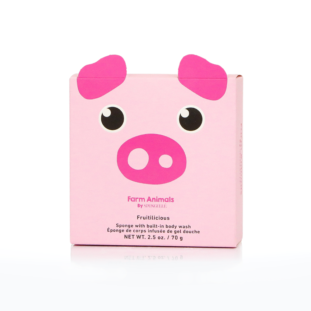 Peggy Pig | Farm Animals Spongellé Body Wash Infused Buffer Peggy Pig | Farm Animals Bonjour Fete - Party Supplies