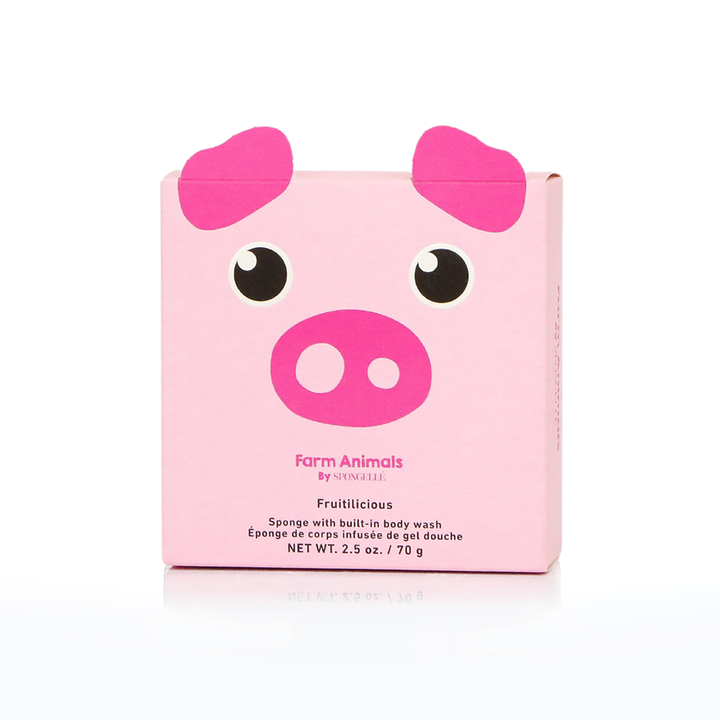 Peggy Pig | Farm Animals Spongellé Body Wash Infused Buffer Peggy Pig | Farm Animals Bonjour Fete - Party Supplies
