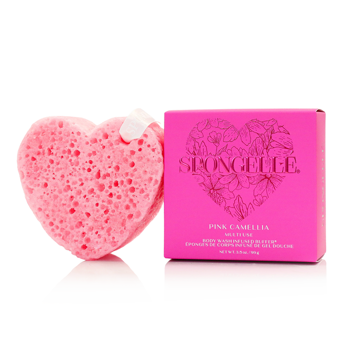 Pink Camellia | Heart Buffer Spongellé Body Wash Infused Buffer Pink Camellia | Heart Buffer Bonjour Fete - Party Supplies