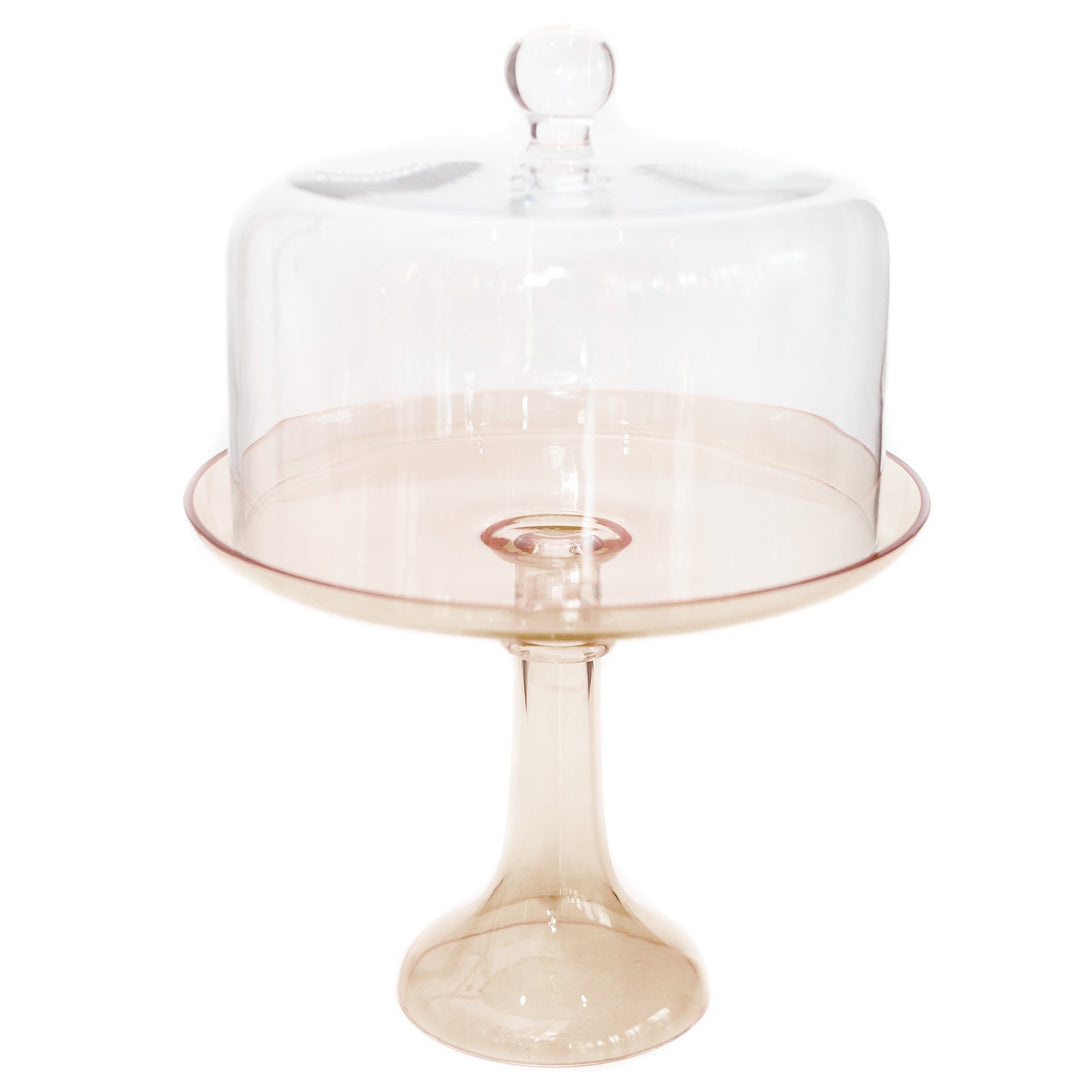 Estelle Cake Stand {Mocha Mousse (Our Amber Smoke)} Estelle Colored Glass Cake Stand Amber Smoke Estelle Cake Stand {Mocha Mousse (Our Amber Smoke)} Bonjour Fete - Party Supplies
