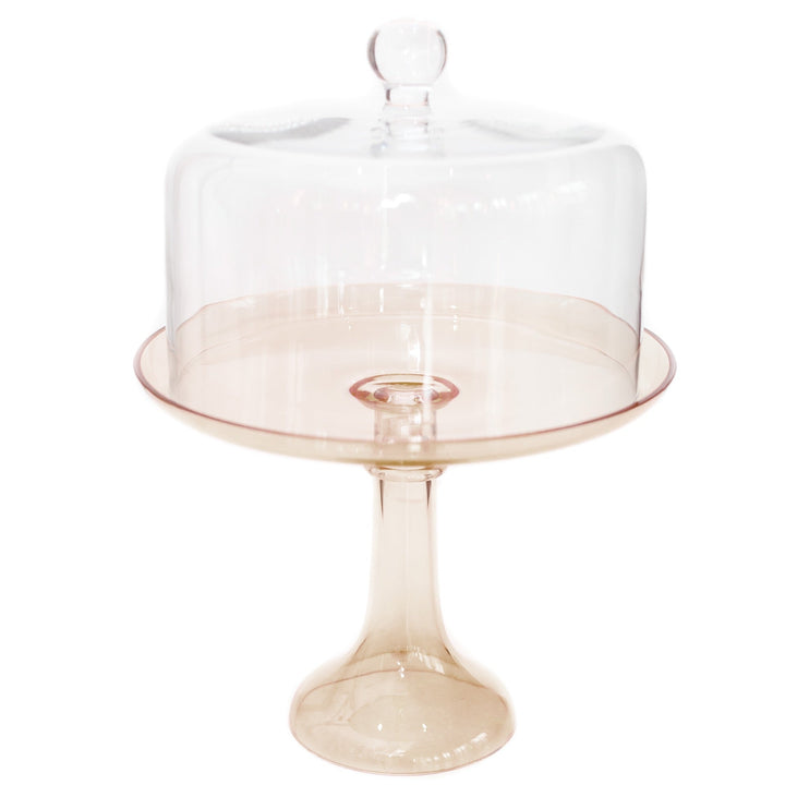 Estelle Cake Stand {Mocha Mousse (Our Amber Smoke)} Estelle Colored Glass Cake Stand Amber Smoke Estelle Cake Stand {Mocha Mousse (Our Amber Smoke)} Bonjour Fete - Party Supplies