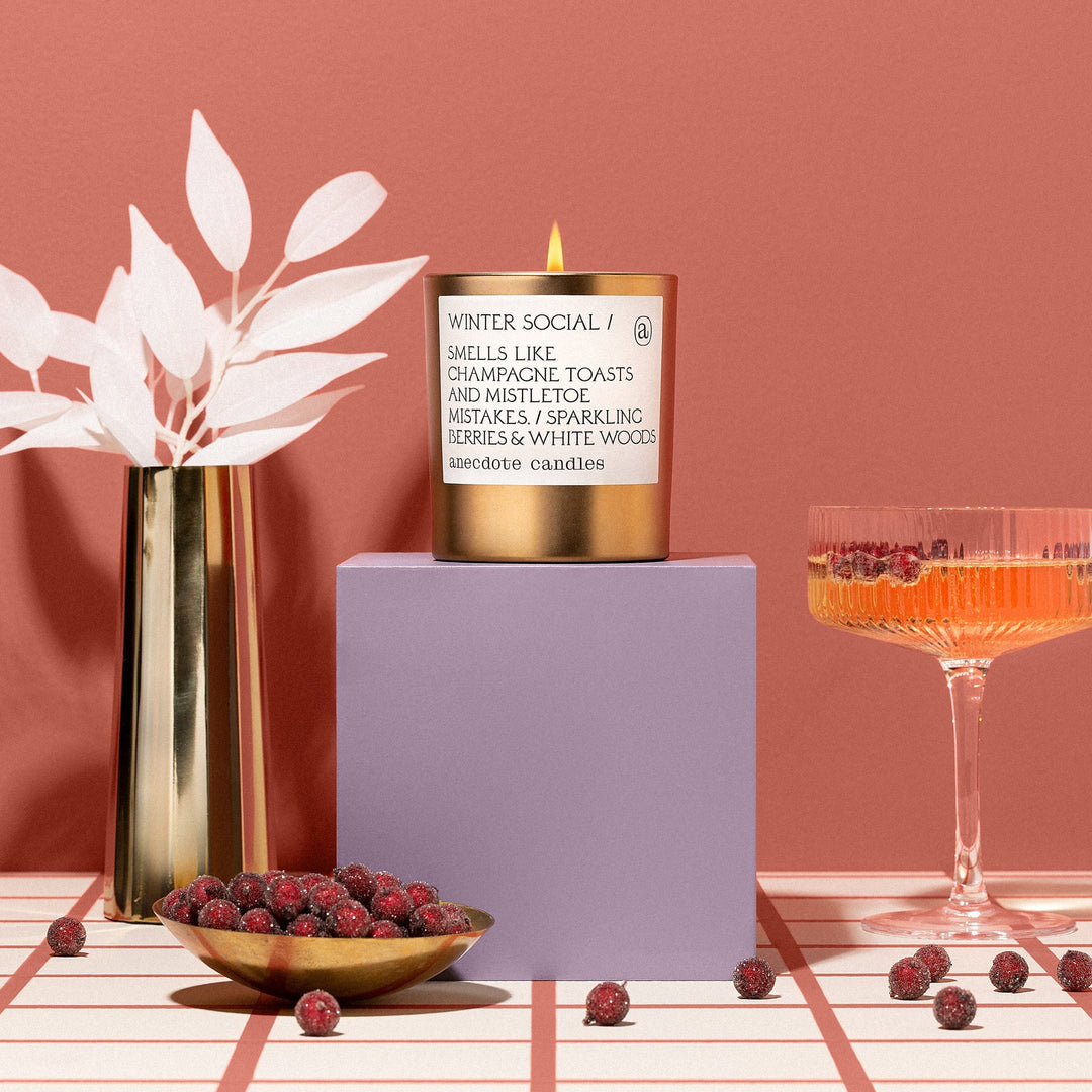 WINTER SOCIAL CANDLE Anecdote Candles candle WINTER SOCIAL CANDLE Bonjour Fete - Party Supplies