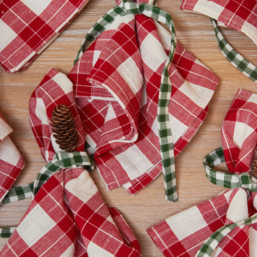 ANNABELLE PLAID - Red Napkins Heather Taylor Home simple ANNABELLE PLAID - Red Napkins Bonjour Fete - Party Supplies