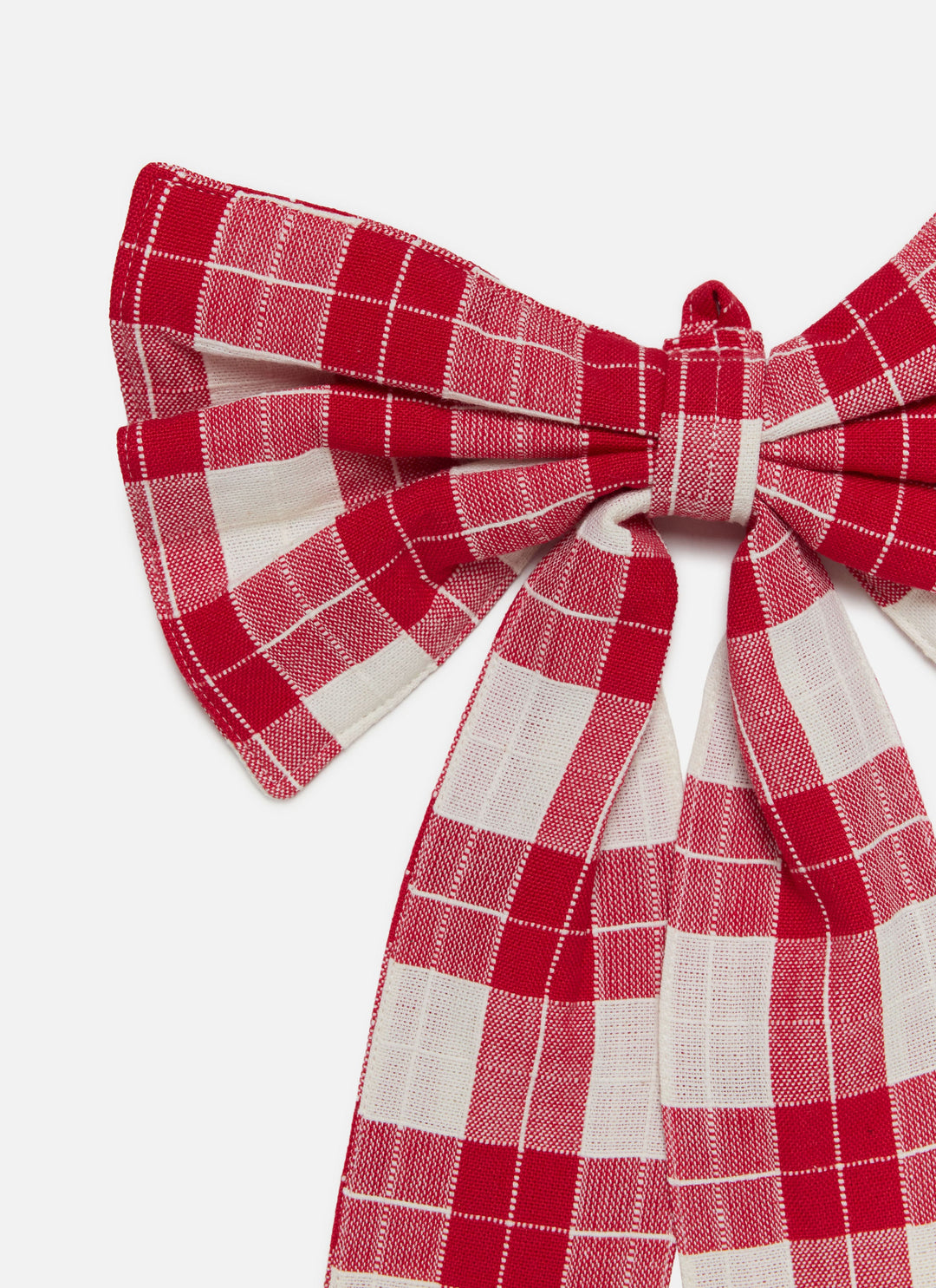 ANNABELLE PLAID - Red Fabric Bow