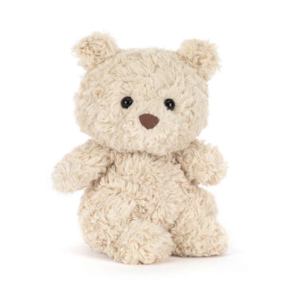 Jellycat Bartholomew Bear Junior plush, a soft stuffed teddy bear gift for a birthday or new baby.