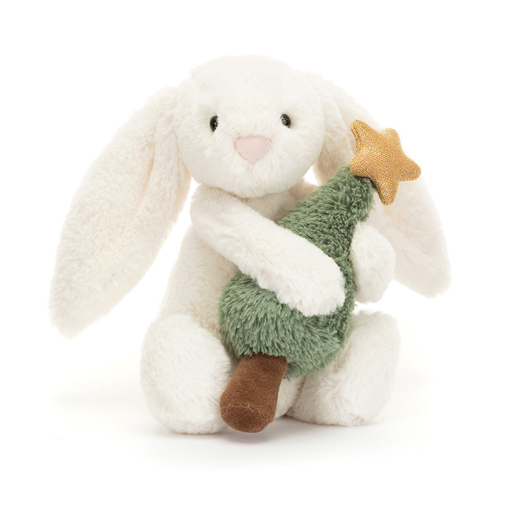 BASHFUL BUNNY WITH CHRISTMAS TREE BY JELLYCAT Jellycat Holiday Toys & Books BASHFUL BUNNY WITH CHRISTMAS TREE BY JELLYCAT Bonjour Fete - Party Supplies