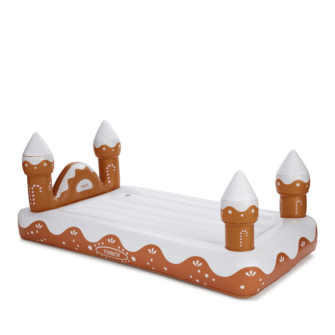 Gingerbread Holiday Kids Air Mattress Sleepover Bed Funboy Inflatable Mattress Bonjour Fete - Party Supplies