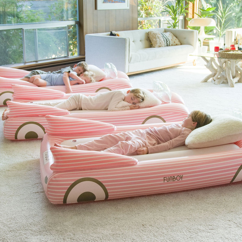 Pink Convertible Kids Sleepover Air Mattress Funboy Inflatable Mattress Bonjour Fete - Party Supplies